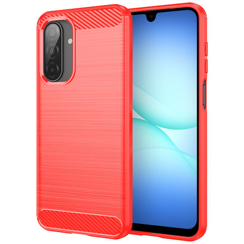 Flexi Slim Carbon Fibre Case for Samsung Galaxy A17 5G / 4G - Brushed Red