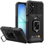 Heavy Duty Shockproof Case / Slide Card Slot Holder for Samsung Galaxy A17 / A26 5G