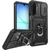 Heavy Duty Shockproof Case / Slide Camera Cover for Samsung Galaxy A17 5G / 4G - Black
