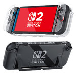 (3-in-1) Crystal Hard Shell Case for Nintendo Switch 2 / Joy-Con - Clear (Gloss Grip)