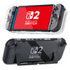 (3-in-1) Crystal Hard Shell Case for Nintendo Switch 2 / Joy-Con - Clear (Gloss Grip)