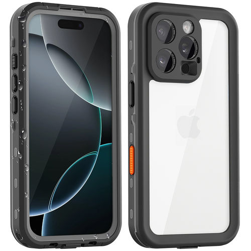 RedPepper Extreme Waterproof Case for Apple iPhone 16 Pro Max - Black (Clear)