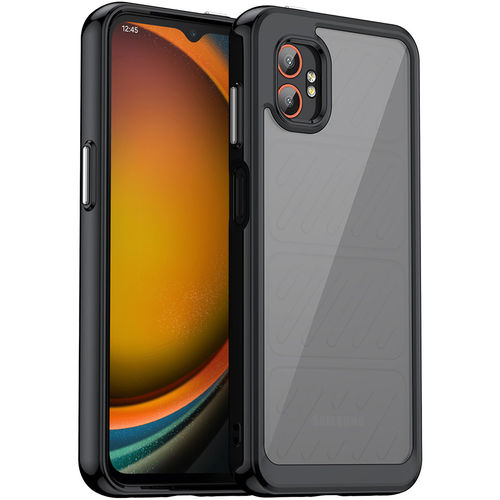 Hybrid Acrylic Tough Shockproof Case for Samsung Galaxy XCover7 Pro - Black (Frame)