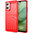 Flexi Slim Carbon Fibre Case for Motorola Moto G06 - Brushed Red