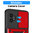Heavy Duty Shockproof Case / Slide Camera Cover for Samsung Galaxy XCover7 Pro - Red