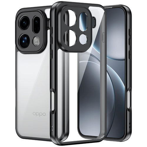 Hybrid Fusion Tough Shockproof Case for Oppo Find X9 Pro - Black (Frame)