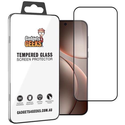 Full Coverage Tempered Glass Screen Protector for Oppo Find X9 - Black