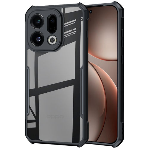 Hybrid Acrylic Tough Shockproof Case for Oppo Find X9 - Black (Frame)
