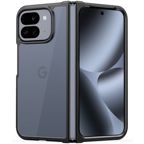 Hybrid Acrylic Tough Shockproof Case for Google Pixel 10 Pro Fold - Black (Frame)