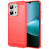 Flexi Slim Carbon Fibre Case for Xiaomi Redmi 15C - Brushed Red