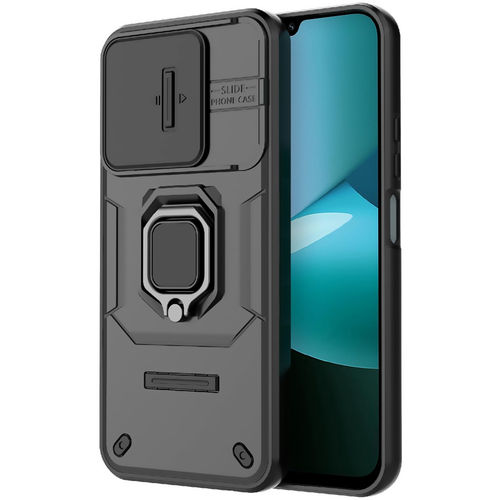 Heavy Duty Shockproof Case / Slide Camera Cover for Xiaomi Redmi 15C - Black