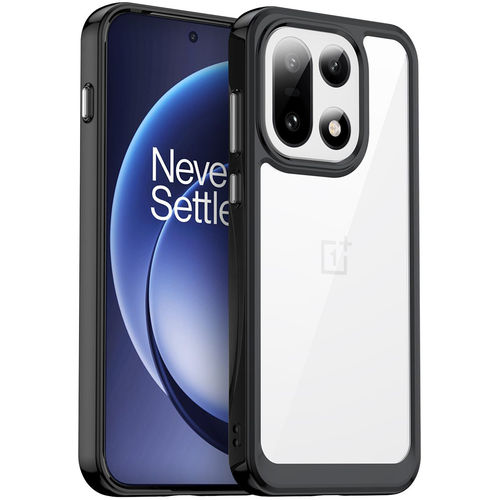 Hybrid Acrylic Tough Shockproof Case for OnePlus 15 - Black (Frame)