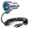 Joyroom (3-in-1) (72W) USB Type-C (PD) Car Charger / Coiled Retractable Cable (1.6m)