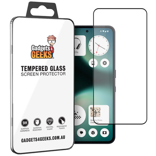 Full Coverage Tempered Glass Screen Protector for Nothing Phone (3a) Lite - Black