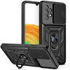 Heavy Duty Shockproof Case / Slide Camera Cover for Samsung Galaxy A33 5G - Black