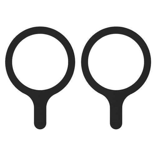 (2-Pack) Stealth MagSafe Magnetic Metal Ring / Back Plate Sticker for Phone - Black