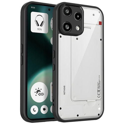 Hybrid Fusion Tough Shockproof Case for Nothing Phone (3a) Lite - Black (Frame)