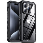 RedPepper Extreme Waterproof Case for Apple iPhone 15 Pro - Black (Clear)