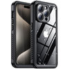 RedPepper Extreme Waterproof Case for Apple iPhone 15 Pro Max - Black (Clear)