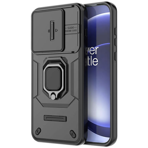 Heavy Duty Shockproof Case / Slide Camera Cover for OnePlus 15 - Black