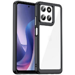 Hybrid Acrylic Tough Shockproof Case for Motorola Moto G57 - Black (Frame)