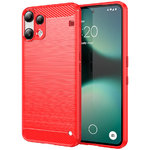 Flexi Slim Carbon Fibre Case for Nothing Phone (3a) Lite - Brushed Red