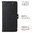 Leather Wallet Case & Card Holder Pouch for Motorola Moto G57 - Black