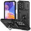 Heavy Duty Shockproof Case / Slide Camera Cover for Samsung Galaxy A23 - Black