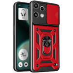 Heavy Duty Shockproof Case / Slide Camera Cover for Nothing Phone (3a) Lite - Red