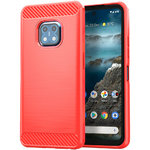 Flexi Slim Carbon Fibre Case for Nokia XR20 - Brushed Red