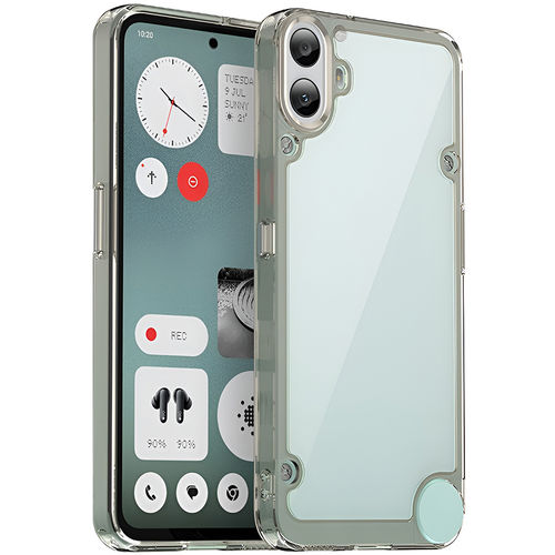 Hybrid Acrylic Tough Shockproof Case for Nothing CMF Phone 1 - Transparent Grey (Frame)