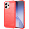 Flexi Slim Carbon Fibre Case for Oppo Reno15 F - Brushed Red