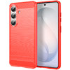 Flexi Slim Carbon Fibre Case for Samsung Galaxy S26 - Brushed Red