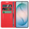 Leather Wallet Case & Card Holder Pouch for Samsung Galaxy S26+ (Red)
