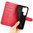 Leather Wallet Case & Card Holder Pouch for Samsung Galaxy S26 Ultra - Red