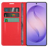 Leather Wallet Case & Card Holder Pouch for Samsung Galaxy S26 Ultra - Red