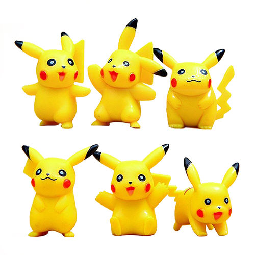 Pokemon Go Pikachu Mini Toy Action Figure Doll (6-Piece Set)