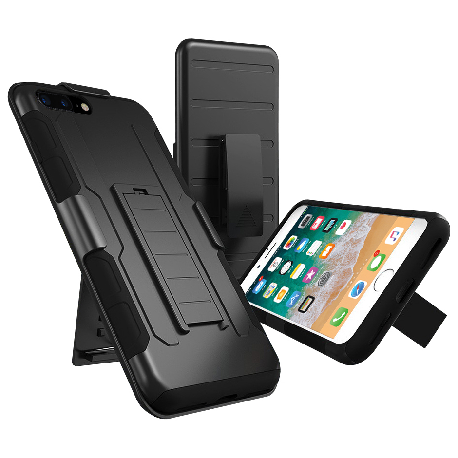 Iphone 7 plus holster shop case with belt clip