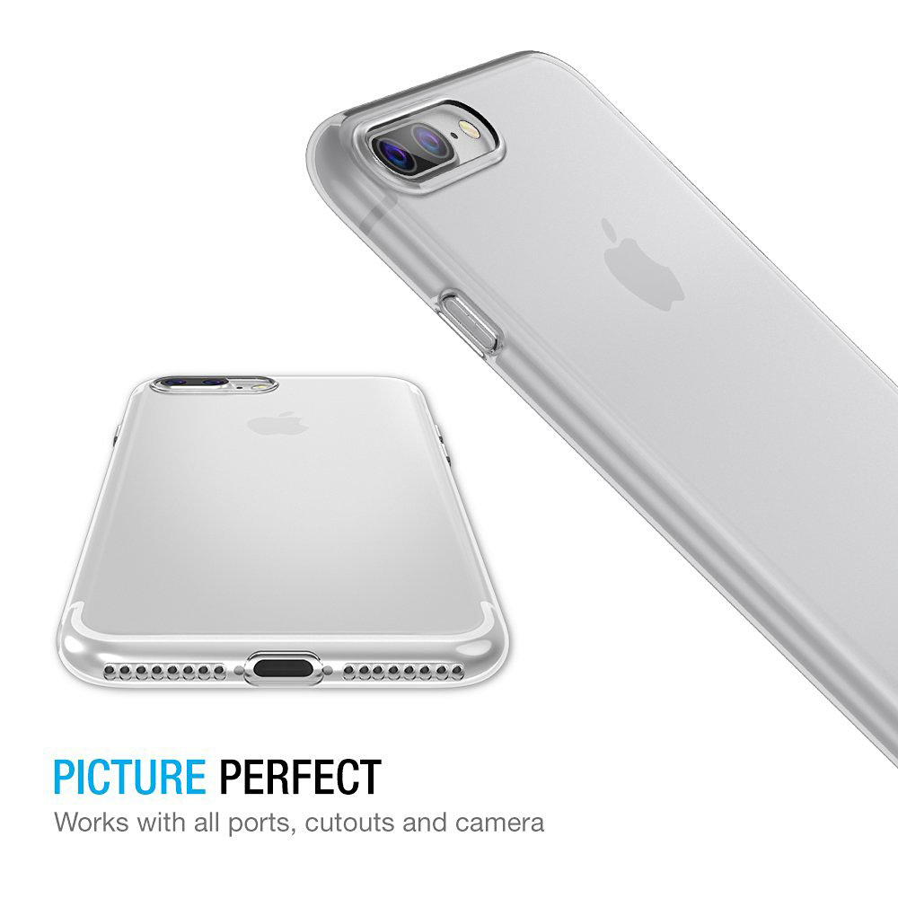 Flexi Slim Gel Case for Apple iPhone 8 Plus / 7 Plus - Clear (Gloss Grip)