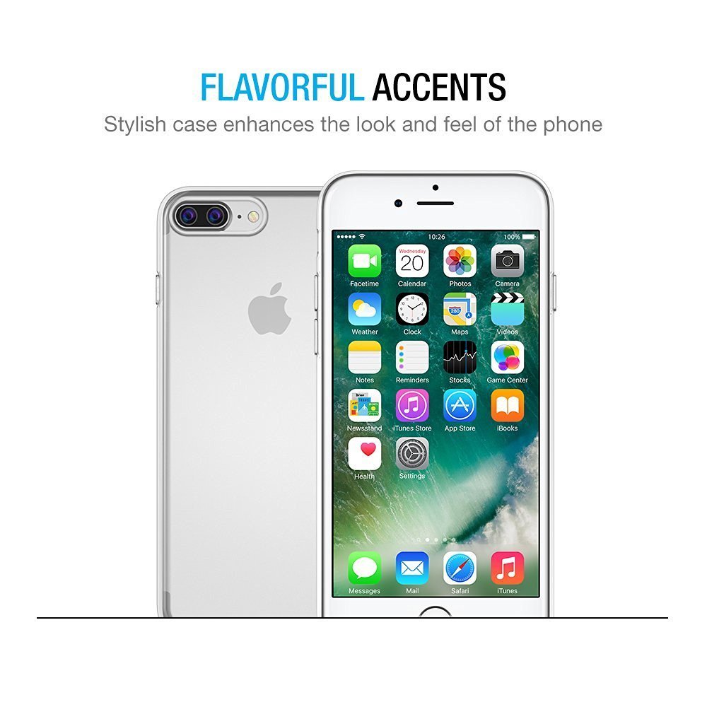 Flexi Slim Gel Case for Apple iPhone 8 Plus / 7 Plus - Clear (Gloss Grip)