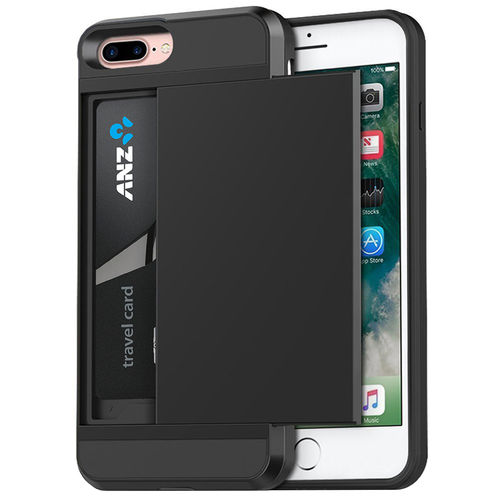 Tough Armour Slide Case & Card Holder for Apple iPhone 8 Plus / 7 Plus - Black