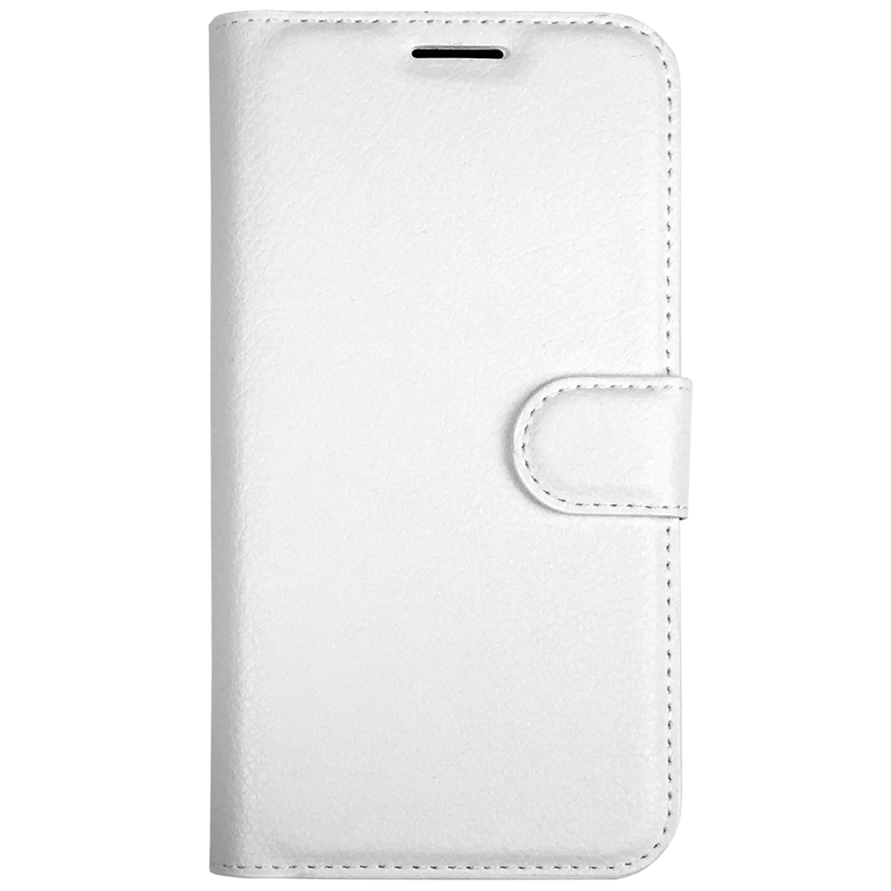 Leather Wallet Case & Card Holder Pouch for Samsung Galaxy S7 - White