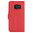 Leather Wallet Case & Card Holder Pouch for Samsung Galaxy S7 - Red