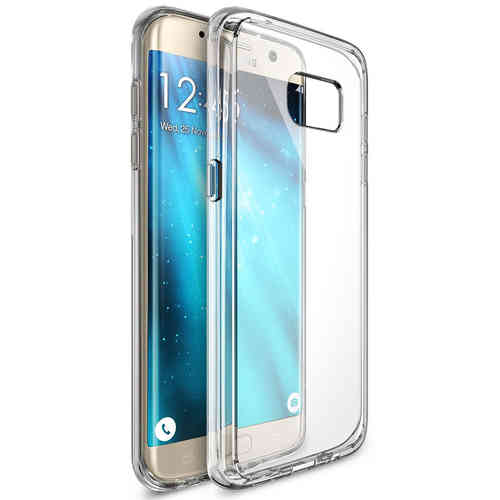 Totu Hybrid Fusion Shockproof Case for Samsung Galaxy S7 Edge - Clear (Frame)