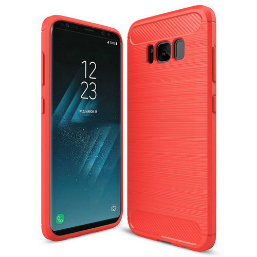 Flexi Slim Carbon Fibre Case for Samsung Galaxy S8 - Brushed Red