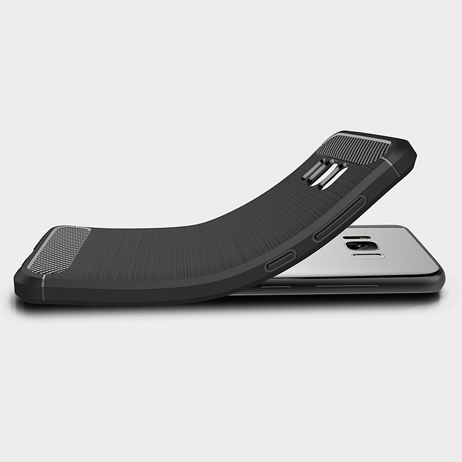 Flexi Slim Carbon Fibre Case for Samsung Galaxy S8+ (Brushed Black)