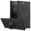 Dual Layer Rugged Tough Shockproof Case & Stand for Sony Xperia XZ Premium - Black