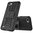 Dual Layer Rugged Tough Shockproof Case & Stand for LG Q6 - Black