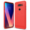 Flexi Slim Carbon Fibre Case for LG V30+ (Brushed Red)