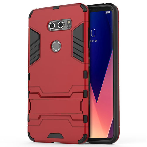 Slim Armour Tough Shockproof Case & Stand for LG V30+ (Red)